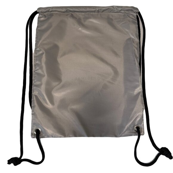 Hunter Original Gray Silver Drawstring Backpack Gym Travel Tote Logo Bag - Picture 7 of 7